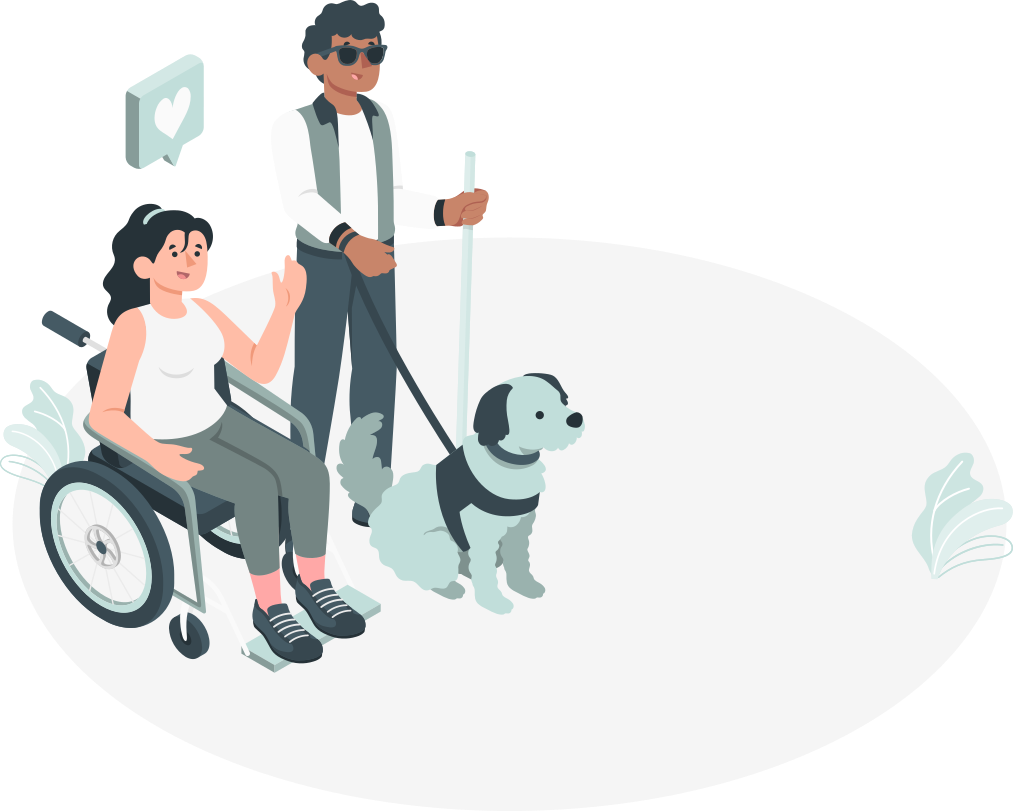 Illustration :des personnes en situation de handicap